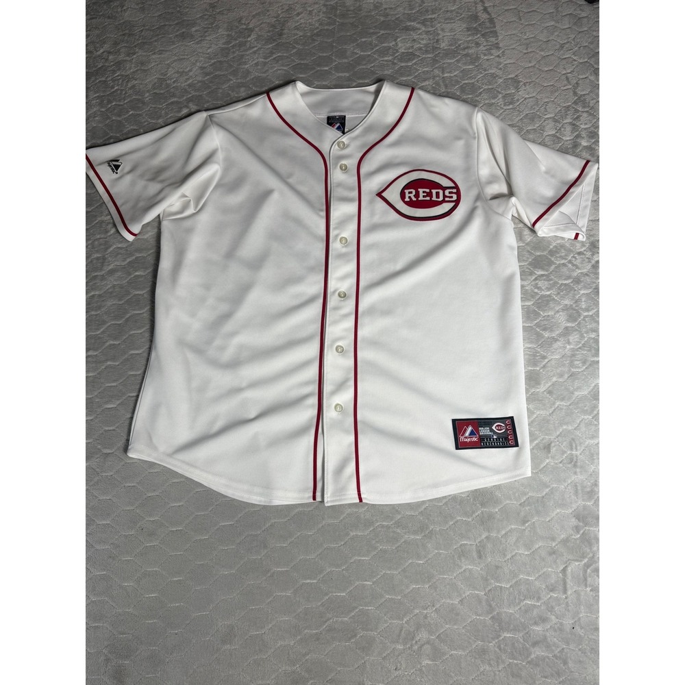Majestic Cincinnati Reds Jay Bruce 32 Baseball Jersey Mens XL White Vintage MLB
